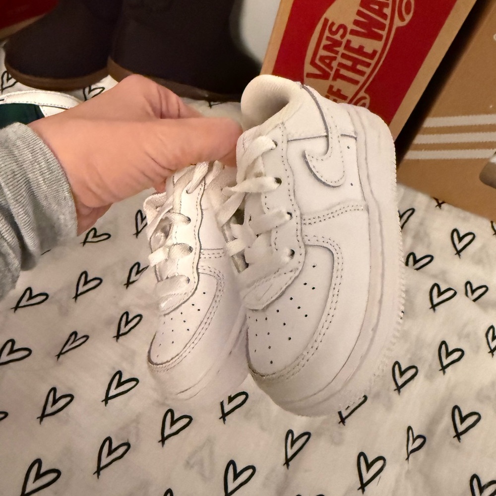 Toddler Nike sneakers.  Size 6. White